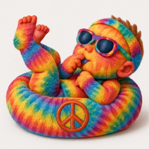 Baby in Tie-Dye style