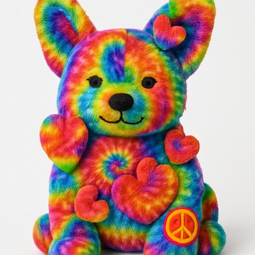 Corgi in Tie-Dye style