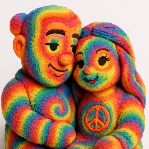 Couple in Tie-Dye style