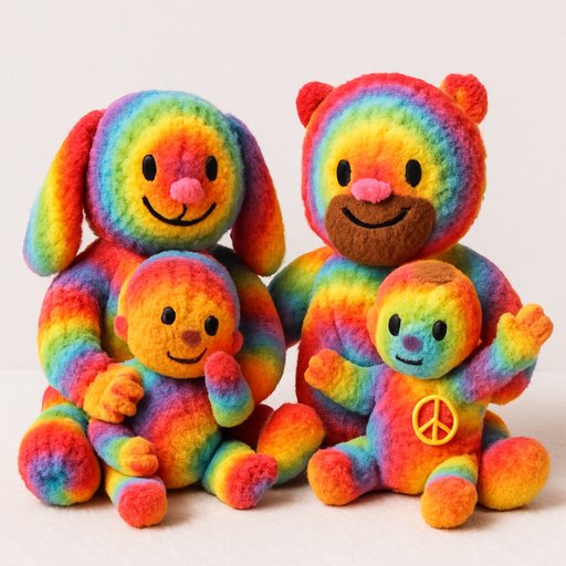 Family in Tie-Dye style