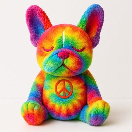French Bulldog in Tie-Dye style