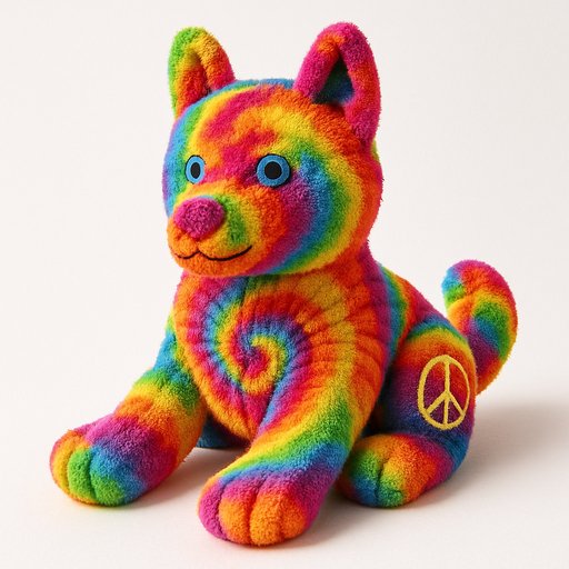 Husky in Tie-Dye style