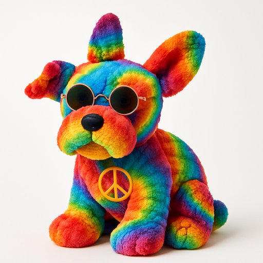 Labrador in Tie-Dye style