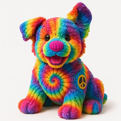 Pomeranian in Tie-Dye style