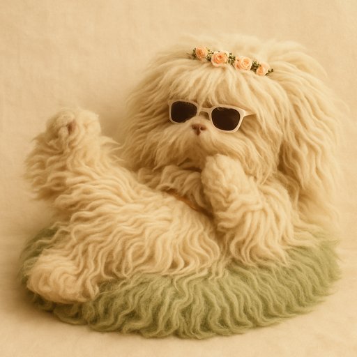 Baby in Ultra-Fluffy Long-Shaggy style