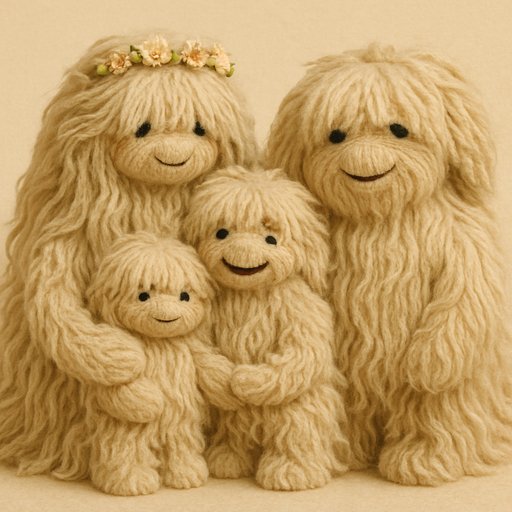 Ultra-Fluffy Long-Shaggy Family variant 3