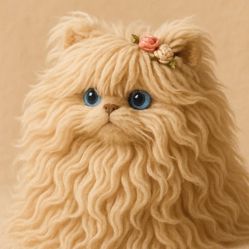 Persian Cat in Ultra-Fluffy Long-Shaggy style