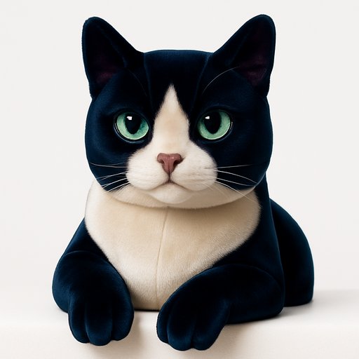 Orange Tabby Cat in Velvet/Smooth style