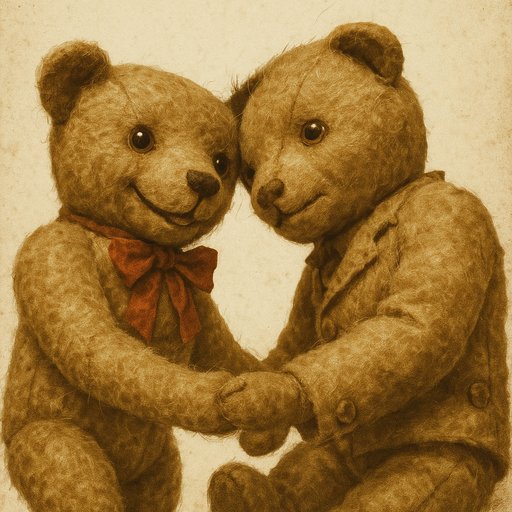 Vintage Heirloom Bear Couple variant 3