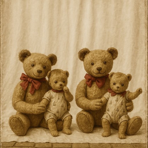 Family in Vintage Heirloom Bear style