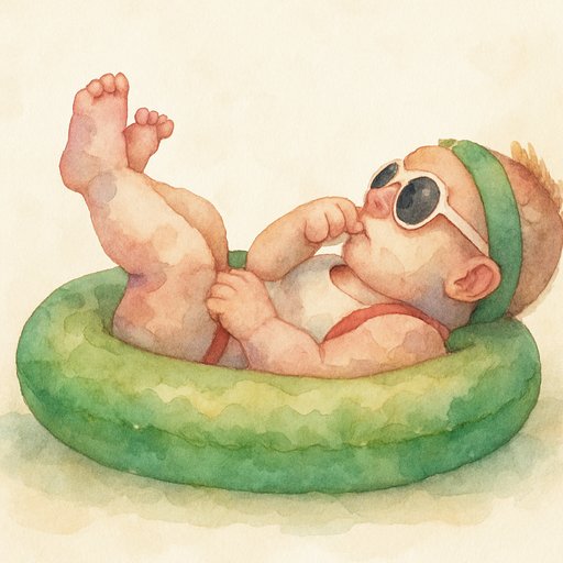 Baby in Watercolor style