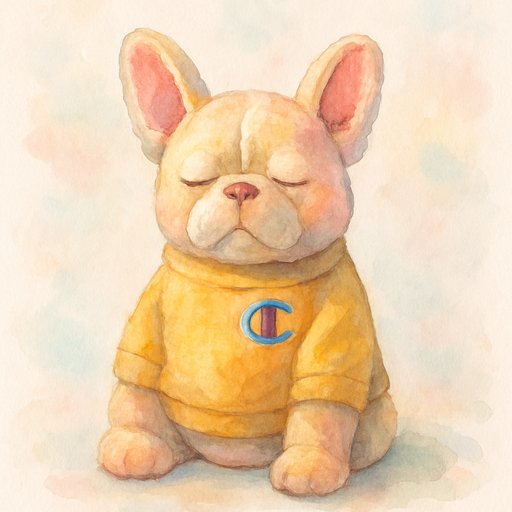 French Bulldog in Watercolor style