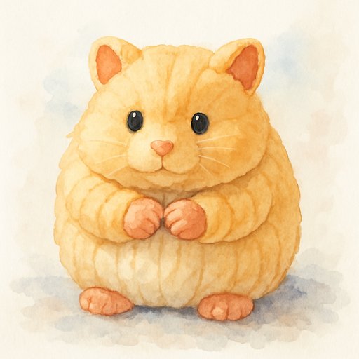 Hamster Watercolor plushy toy