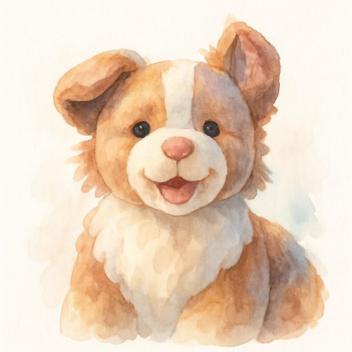 Pomeranian in Watercolor style