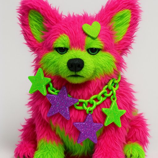 Corgi in Y2K/Scene style