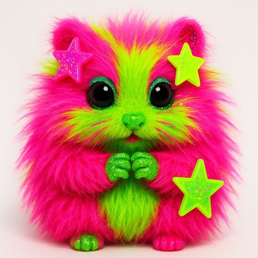 Hamster in Y2K/Scene style