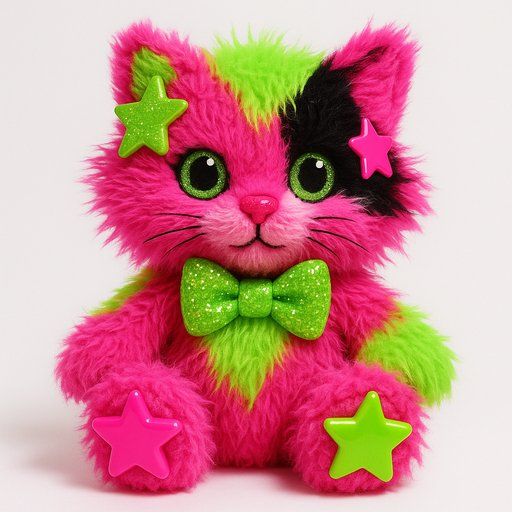 Orange Tabby Cat in Y2K/Scene style