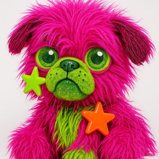 Pug in Y2K/Scene style