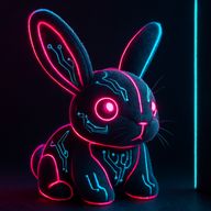 Cyberpunk/Neon plushy style